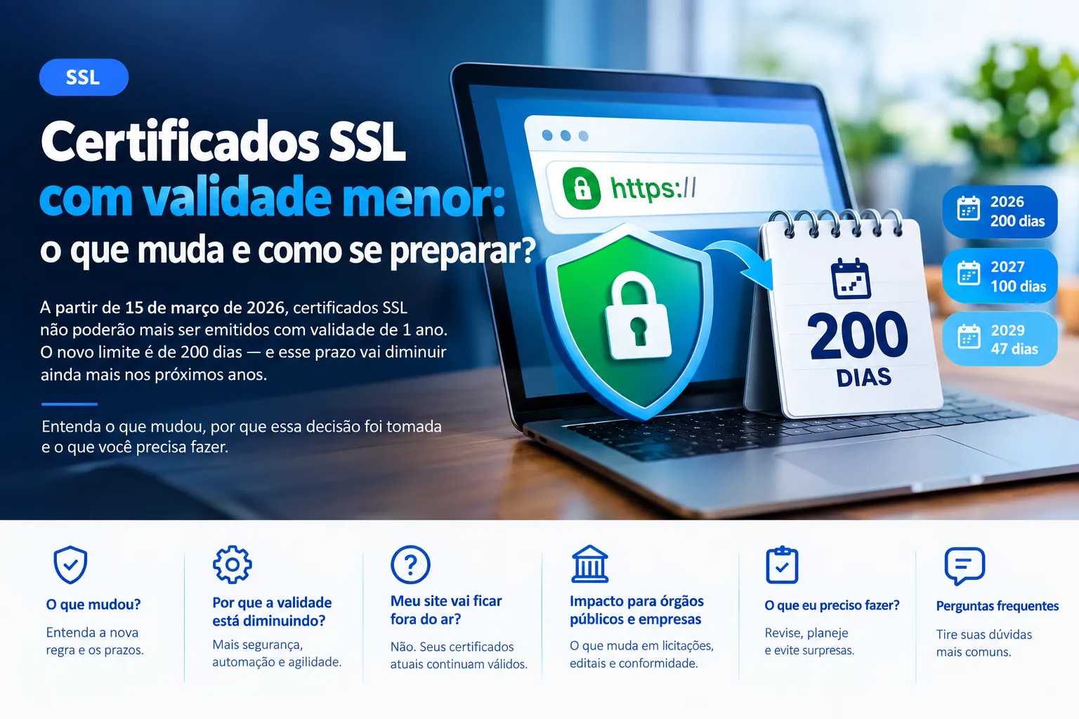 Certificados SSL agora têm validade menor: entenda a mudança para 200 dias e o que vem pela frente